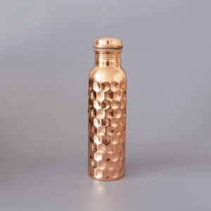 diamond cut copper water bottle