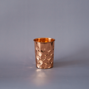 honeycomb copper water glass pattern